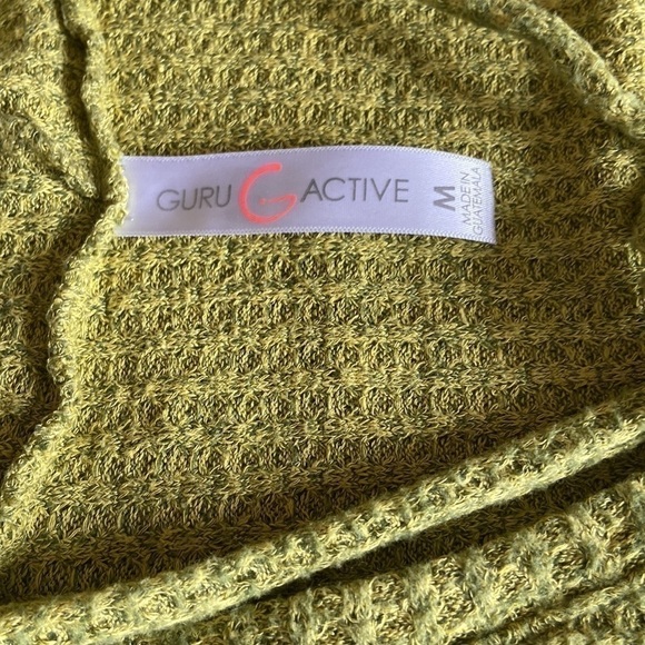 GURU Active Chartreuse Green Hooded Pullover Sweater Medium - Picture 4 of 9